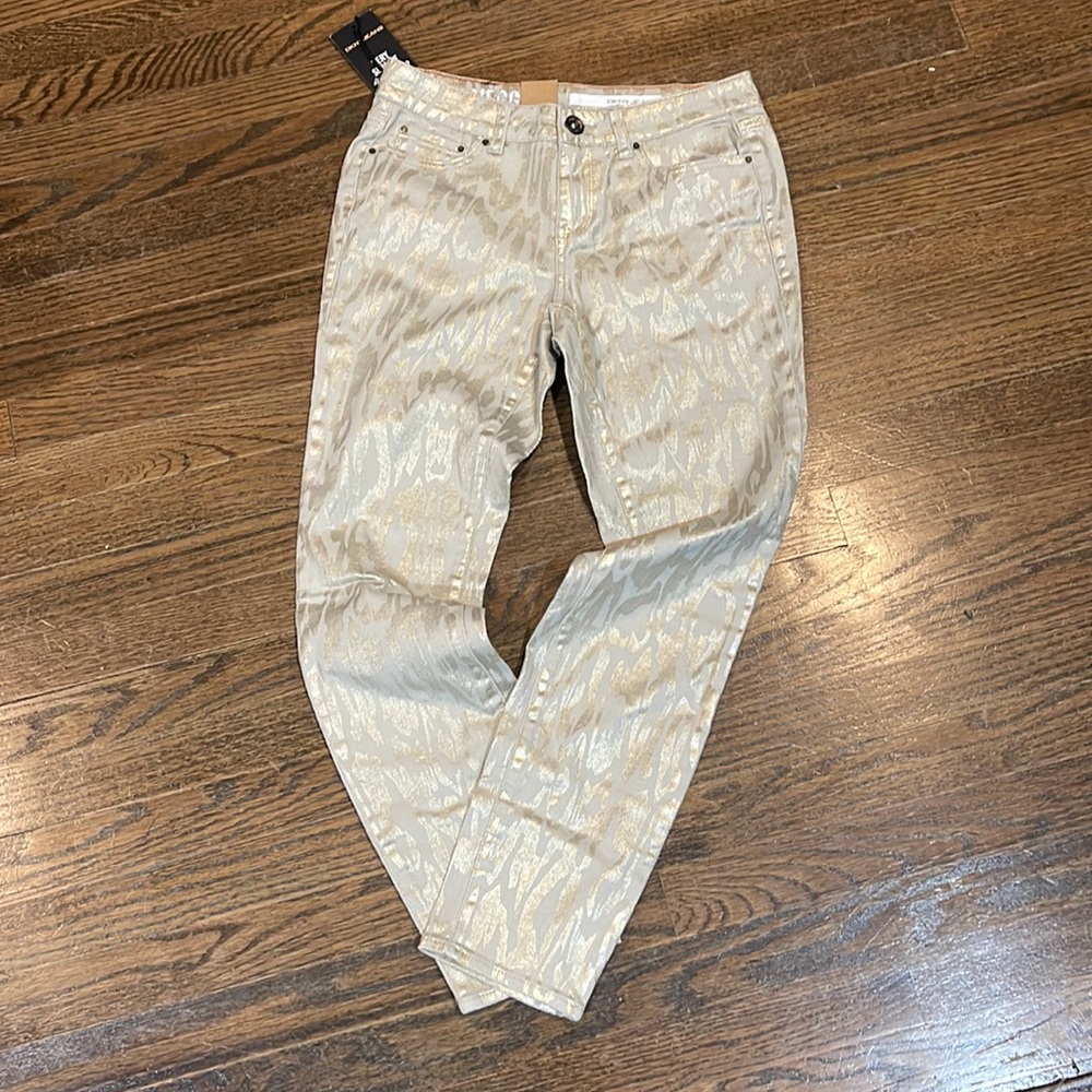 DKNY animal print jeans